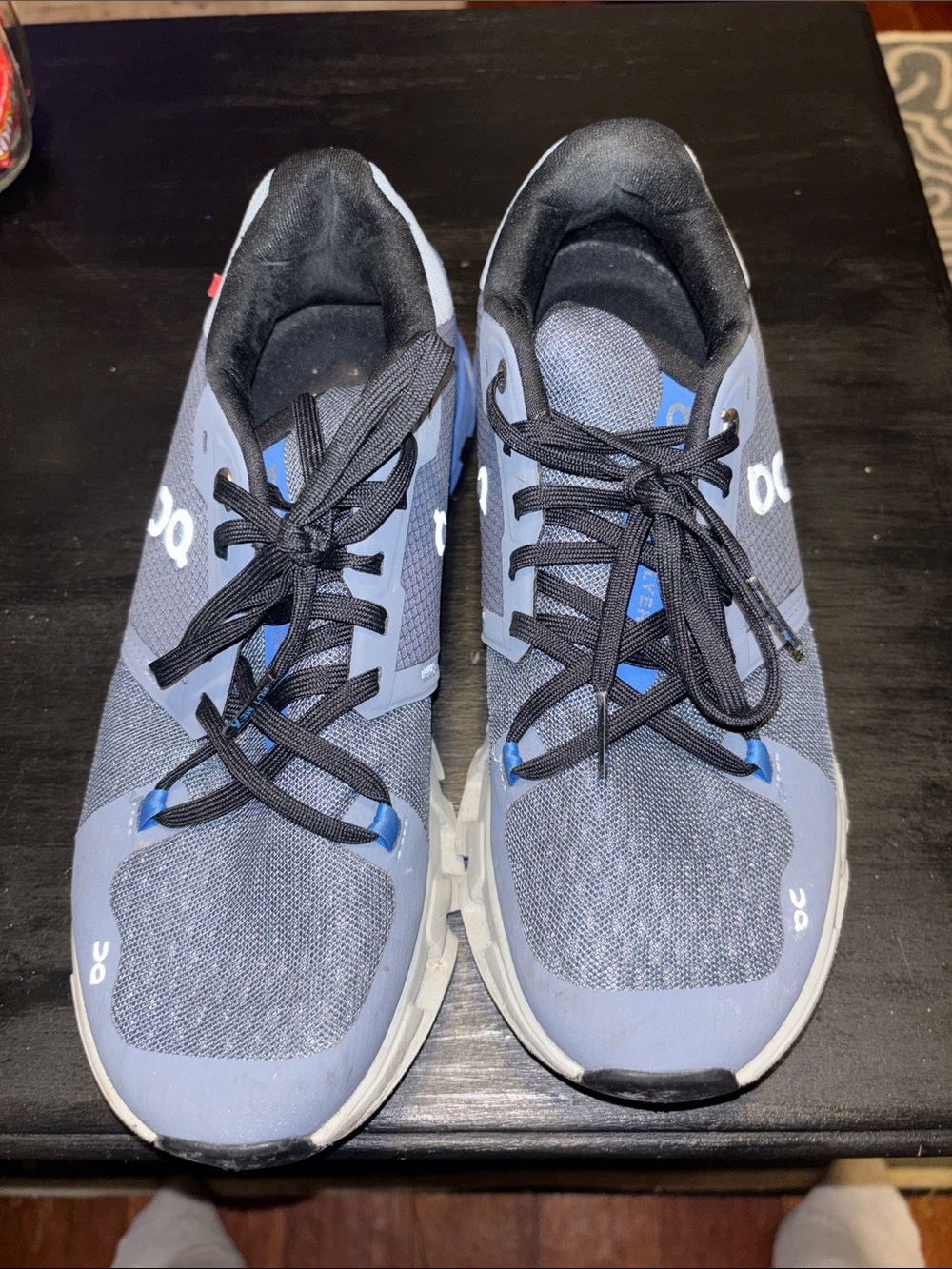 On Running Men's Lace-Up Athletic Sneakers in Blue and Black